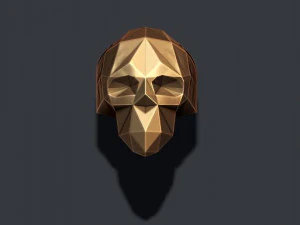 Skull ring low poly 3D Print Model