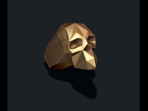Skull ring low poly 3D-Druckmodell