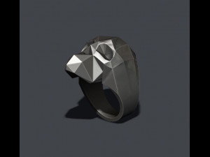 Skull ring low poly 3D-Druckmodell