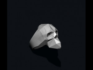 Skull ring low poly 3D-Druckmodell