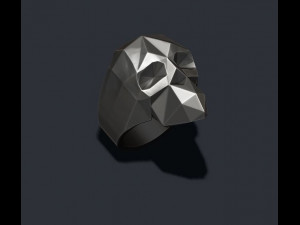 Skull ring low poly 3D-Druckmodell