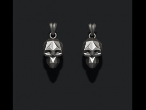 Low poly skull pendant 3Dプリントモデル