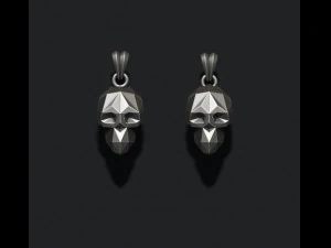 Low poly skull pendant 3D Print Model