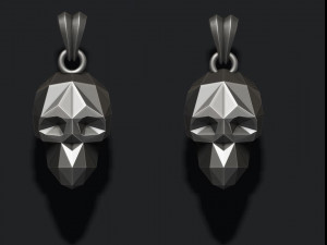 Low poly skull pendant 3Dプリントモデル
