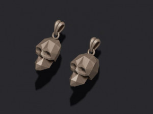 Low poly skull pendant 3Dプリントモデル