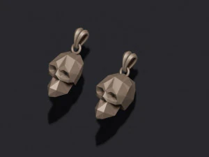 Low poly skull pendant 3D Print Model