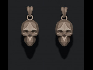 Low poly skull pendant 3Dプリントモデル
