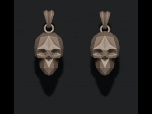 Low poly skull pendant 3D Print Model