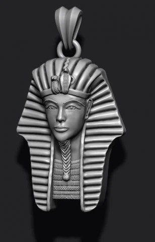 Pharaoh pendant 3D Print Model .c4d .max .obj .3ds .fbx .stl .blend 