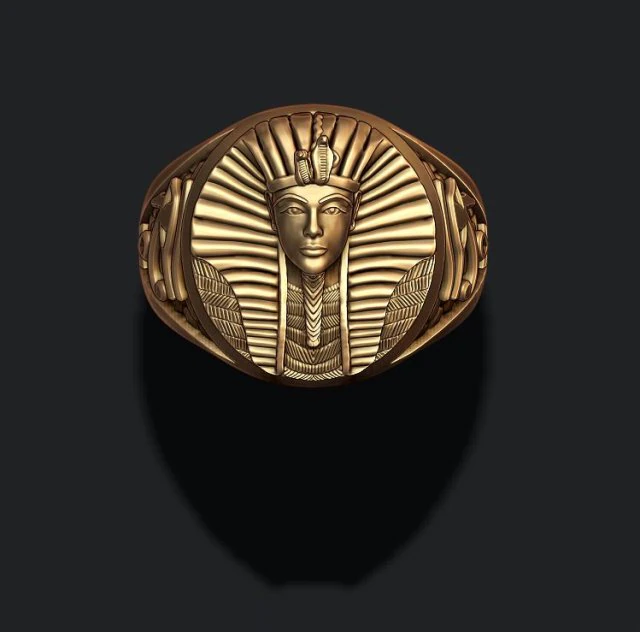Pharaoh ring 3D Print Model .c4d .max .obj .3ds .fbx .stl .blend
