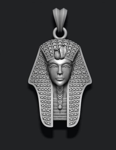Pharaoh pendant with gems Modello di stampa 3D .c4d .max .obj .3ds .fbx .stl .blend