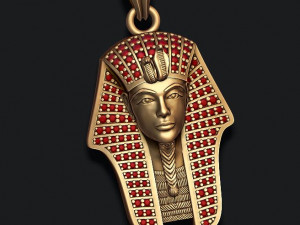 Pharaoh pendant with gems Modello di stampa 3D