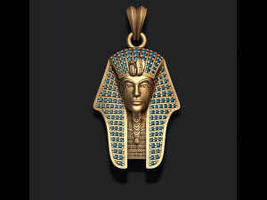 Pharaoh pendant with gems Modello di stampa 3D
