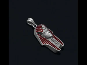 Pharaoh pendant with enamel 3D Print Model