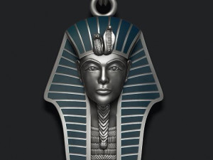 Pharaoh pendant with enamel 3D 打印模型