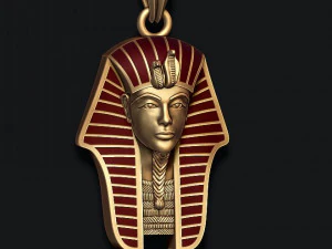 Pharaoh pendant with enamel 3D Print Model