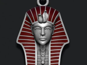 Pharaoh pendant with enamel 3D Print Model