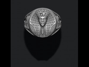 Pharaoh ring with gems 3D 프린트 모델