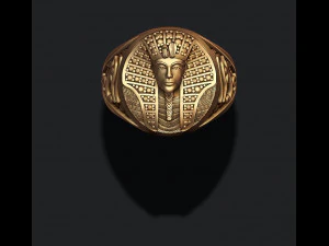Pharaoh ring with gems 3D Print Model