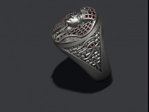 Pharaoh ring with gems Modello di stampa 3D