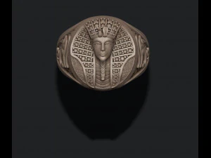 Pharaoh ring with gems 3D Print Model