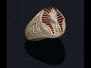 Pharaoh ring with enamel 3D Print Model