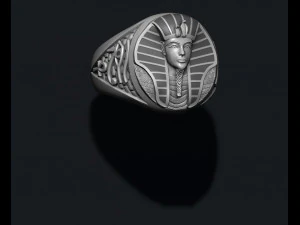Pharaoh ring with enamel 3D Print Model