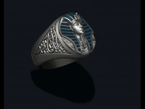 Pharaoh ring with enamel 3D Print Model
