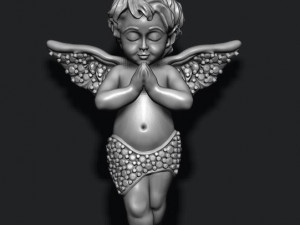 Baby angel pendant with gems 3D प्रिंट मॉडल