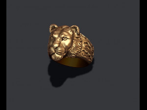 Lioness ring 3D Print Model