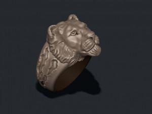 Lioness ring 3D Print Model