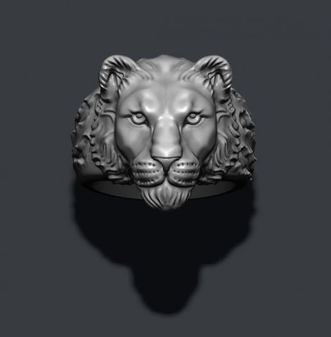 Lioness ring 3D Print Model .c4d .max .obj .3ds .fbx .stl .blend 