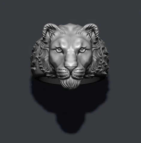 Lioness ring 3D Print Model .c4d .max .obj .3ds .fbx .stl .blend 