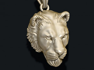 Lioness pendant Model Cetak 3D