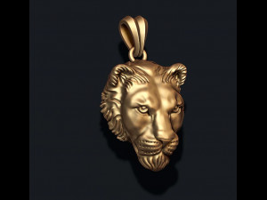 Lioness pendant Model Cetak 3D