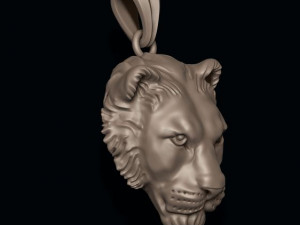 Lioness pendant Model Cetak 3D