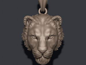 Lioness pendant Model Cetak 3D