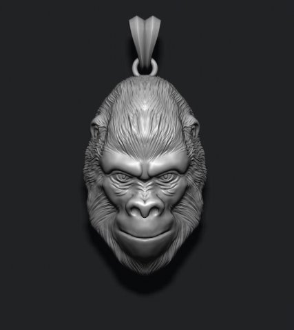 Gorilla pendant Modello di stampa 3D .c4d .max .obj .3ds .fbx .stl .blend 