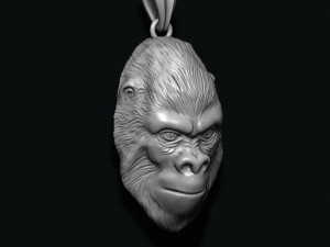 Gorilla pendant Modello di stampa 3D