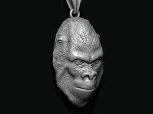 Gorilla pendant 3D Print Model
