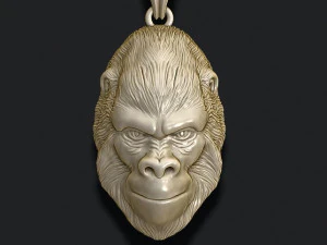 Gorilla pendant 3D Print Model