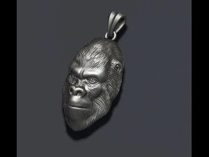 Gorilla pendant 3D Print Model