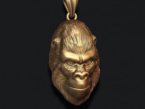 Gorilla pendant Modello di stampa 3D