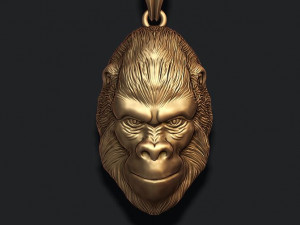 Gorilla pendant Modello di stampa 3D