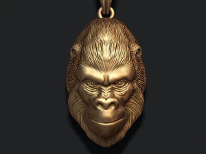 Gorilla pendant 3D Print Model