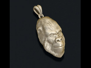 Gorilla pendant Modello di stampa 3D
