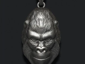 Gorilla pendant 3D Print Model