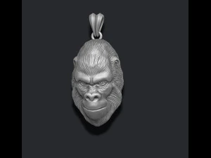 Gorilla pendant 3D Print Model
