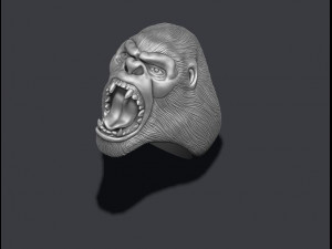 Roaring angry gorilla ring 3D Принт Модель