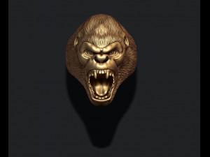 Roaring angry gorilla ring 3D Принт Модель